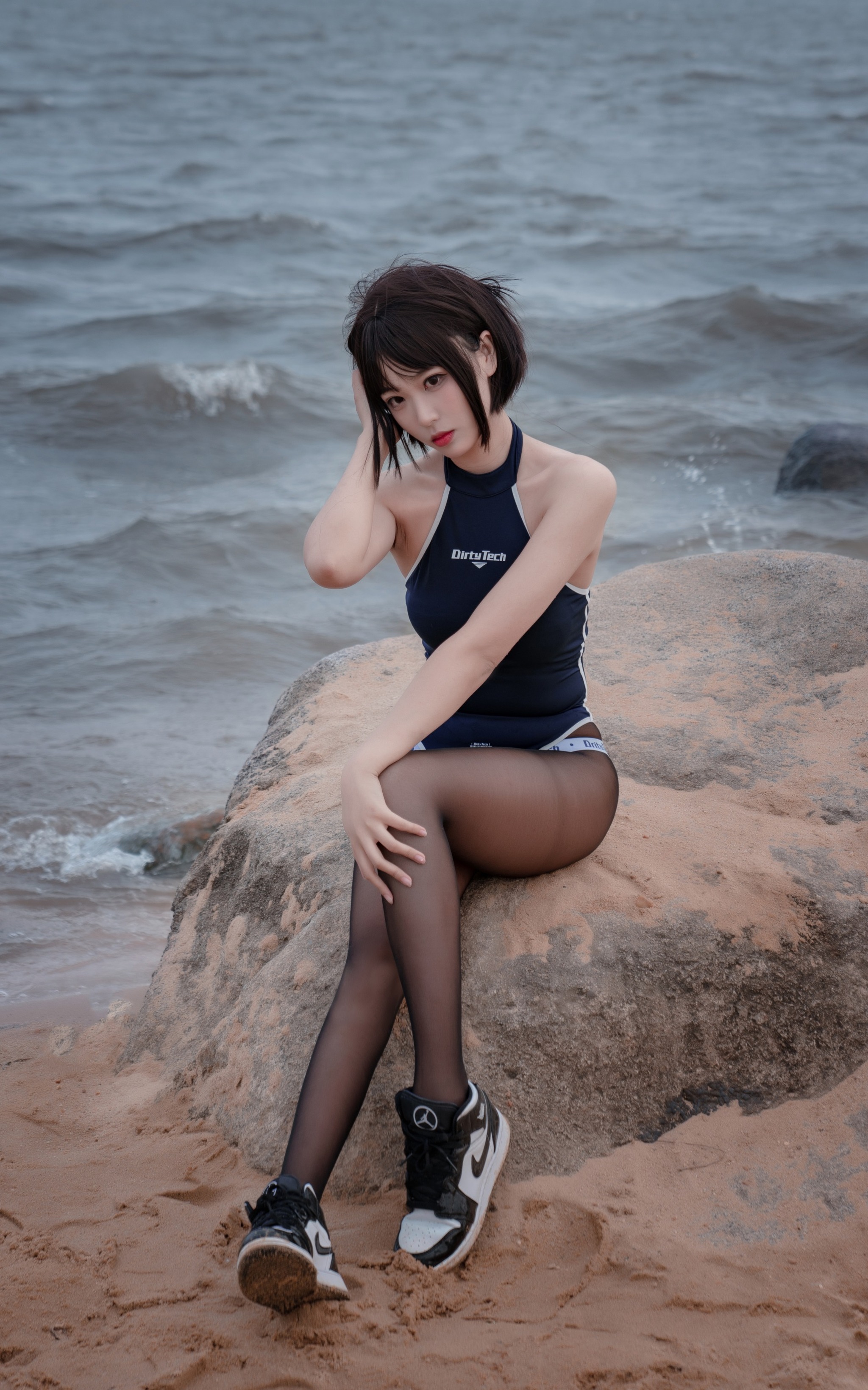 图片[1]-轩萧学姐 – NO.017 沙滩竞泳 [45P]-XikXak